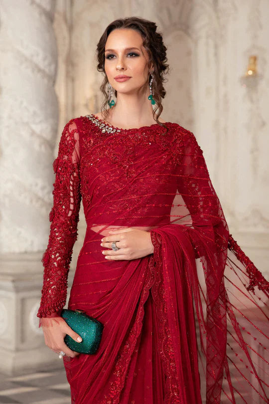 Maria B – Red Couture Saree