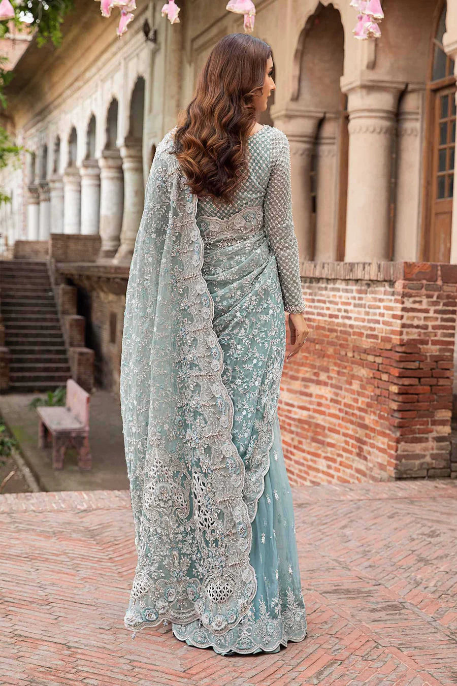 Maria B – Hand-Embellished Net Saree