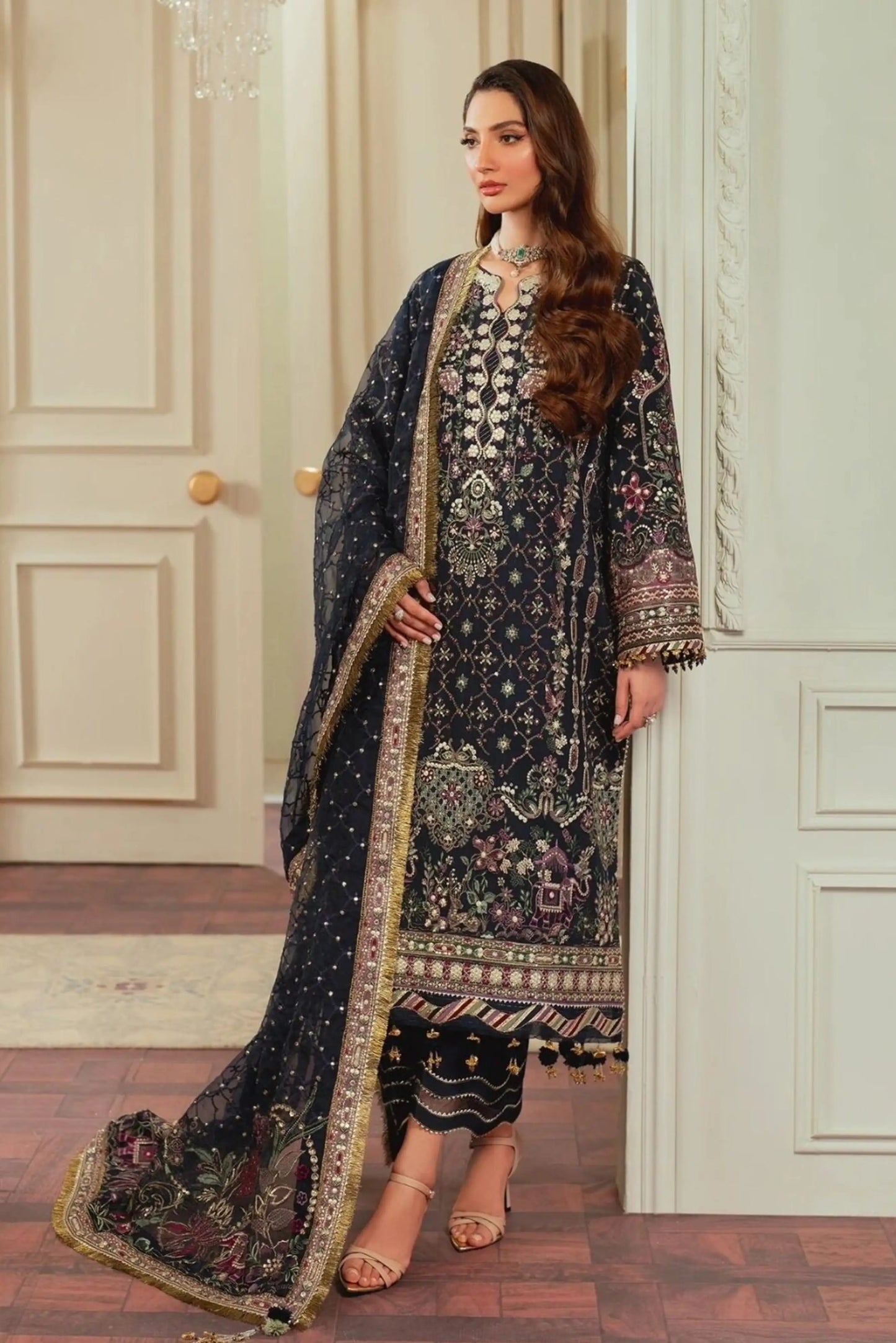Baroque Chantelle – Embroidered Collection Vol. 13 | D-07 | 3-Piece Unstitched Suit