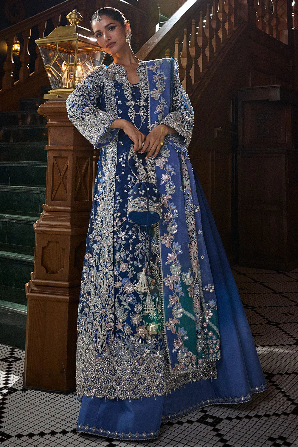 Soraya Lumene Embroidered Luxury Net Unstitched 3Pc Suit