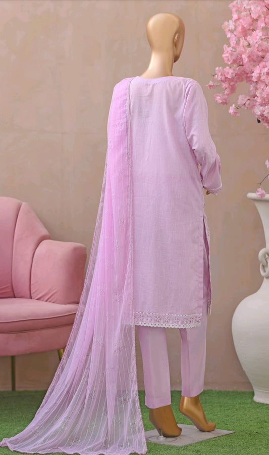 3d Floral Embroidery Lawn -04
