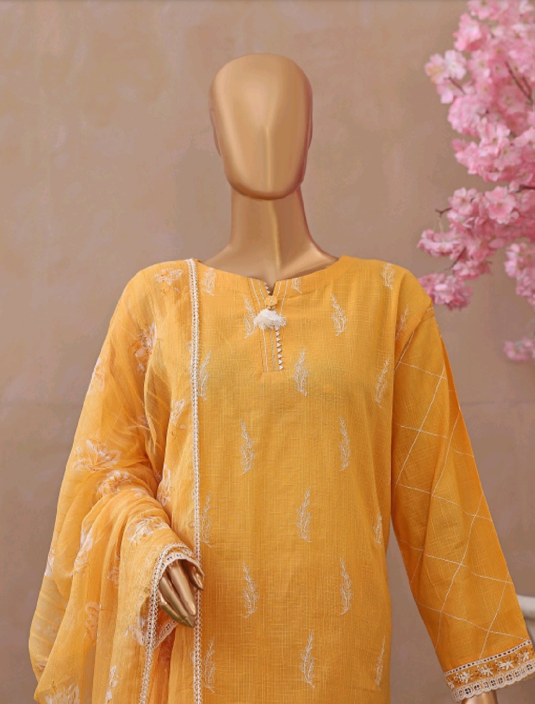 3d Floral Embroidery Lawn -07