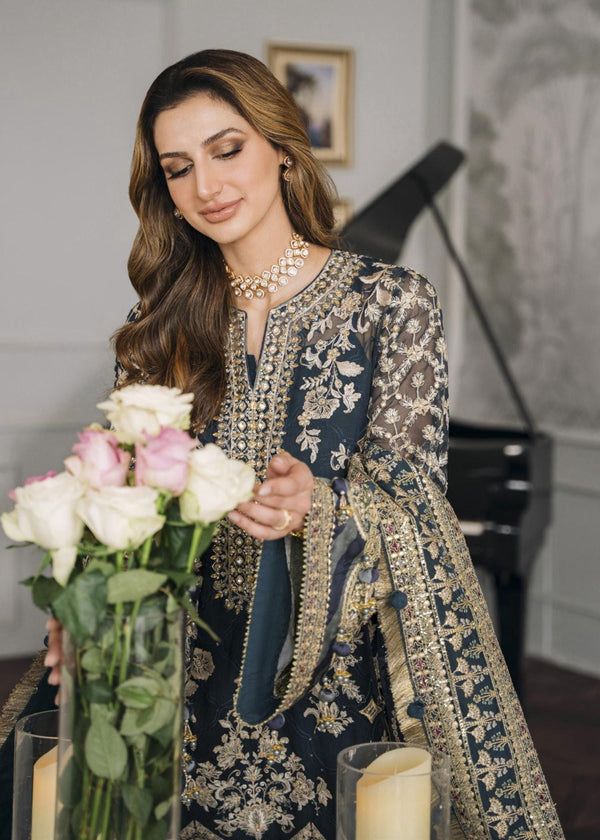 Baroque – Embroidered Chiffon CH12-01 | Luxury 3-Piece Unstitched Suit