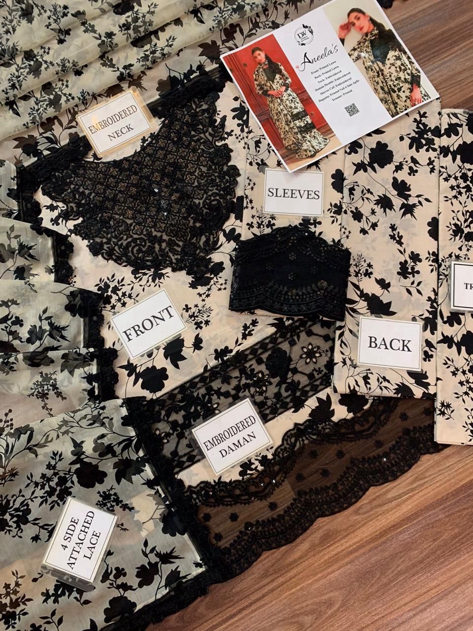 Bareeze – Embroidered Lawn 3 Piece Unstitched Suit | BR-633