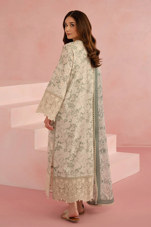 Afrozeh KYLON Chikankari Embroidered Printed Lawn 3 Piece Dress – 10585