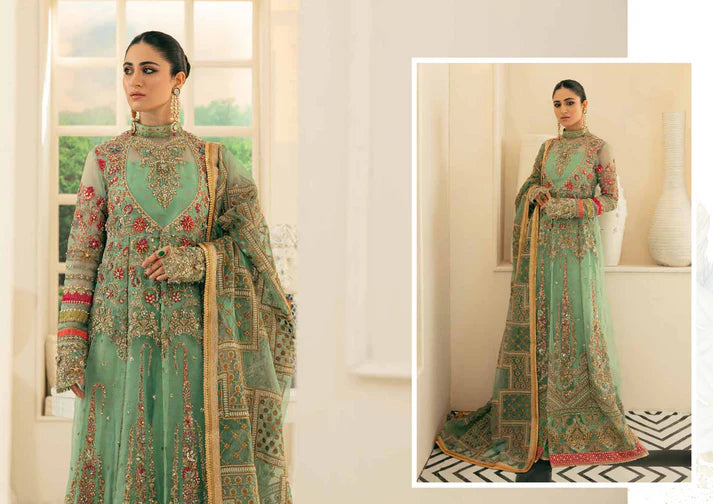 Meerab by Ezra Embroidered Wedding Collection 3Pc Unstitched Suit – 2022