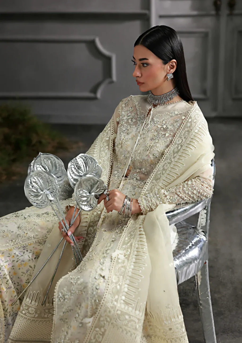 Qalamkar Elirah Formals Organza