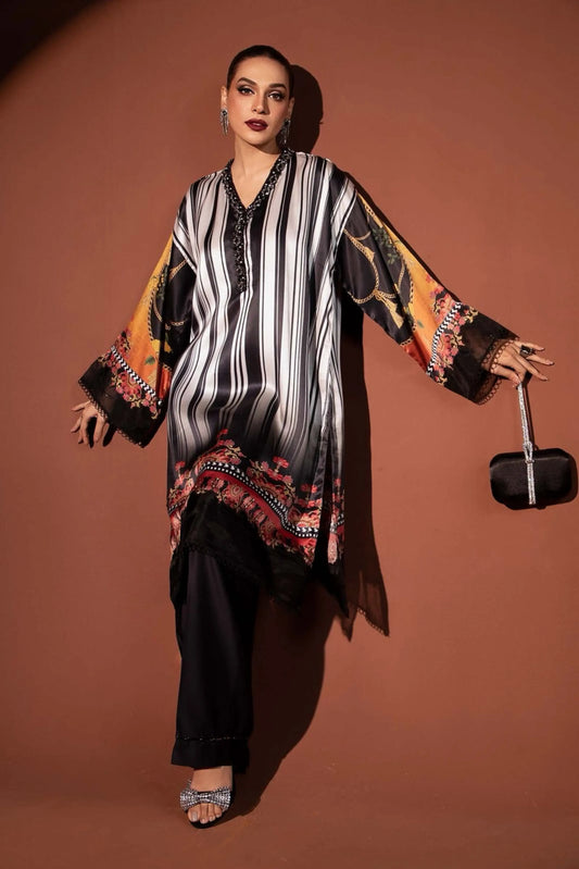 MarIa B Charmeuse Silk Suit