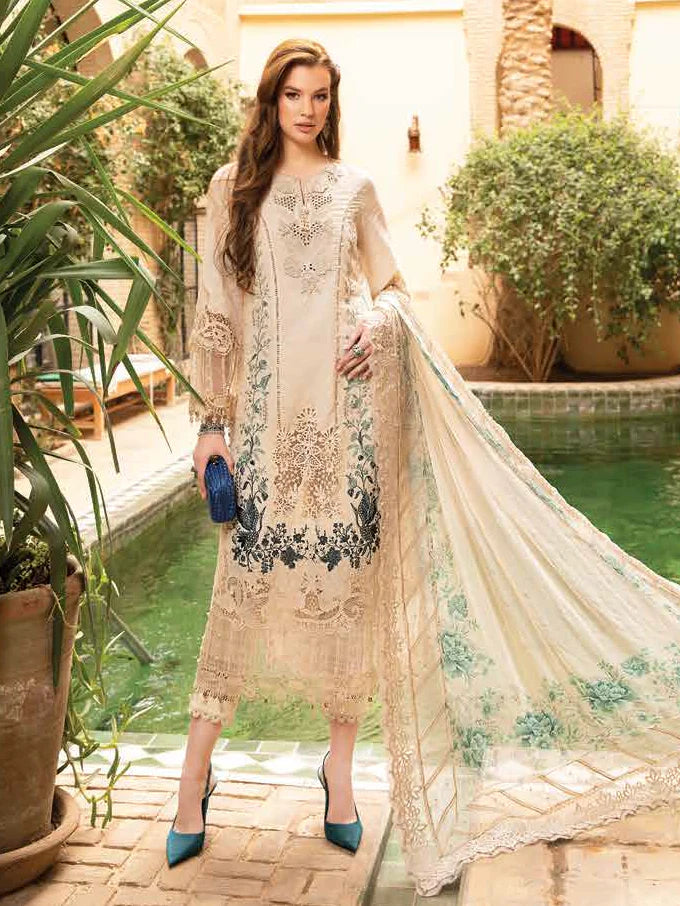 Maria.B Unstitched Embroidered Luxury Lawn 3Pc Suit