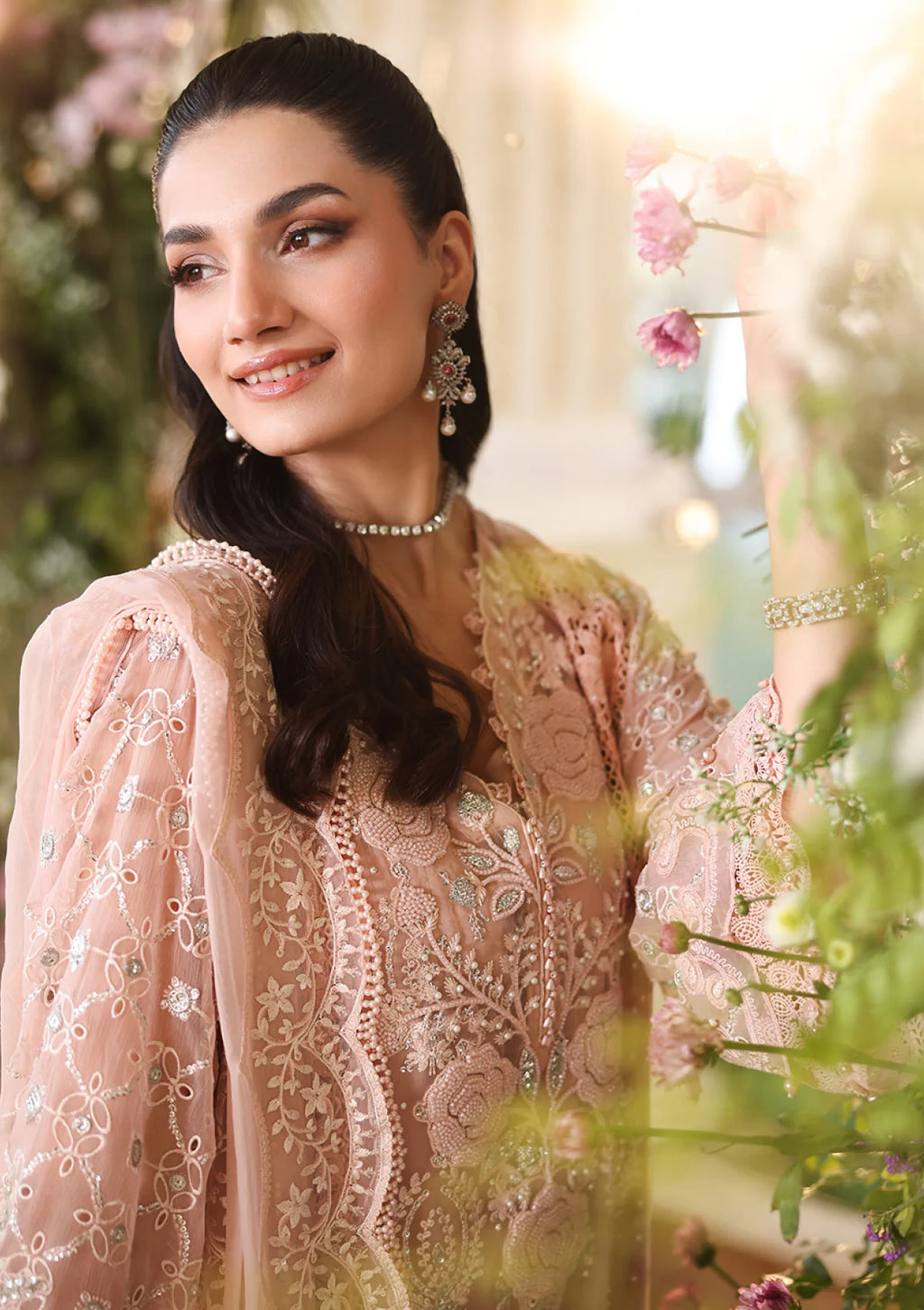 Maria B Tea Affair Embroidered Chiffon Unstitched 3Pc Suit