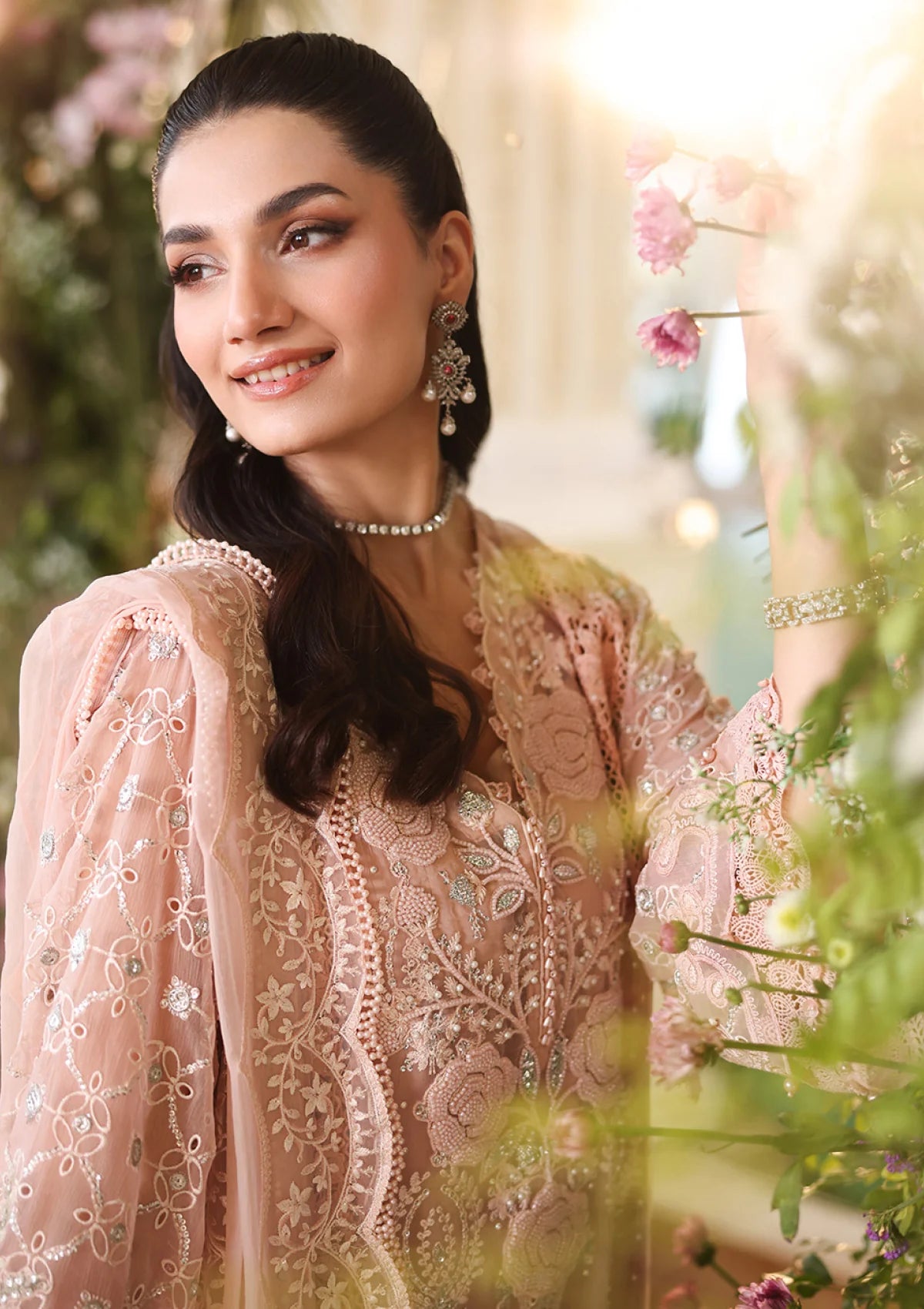 Maria B Tea Affair Embroidered Chiffon Unstitched 3Pc Suit