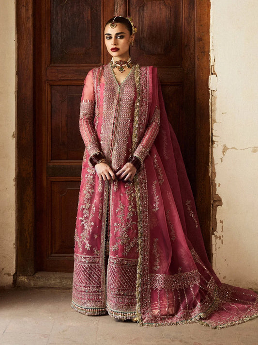 Hussain Rehar Marjani – Embroidered Organza Unstitched
