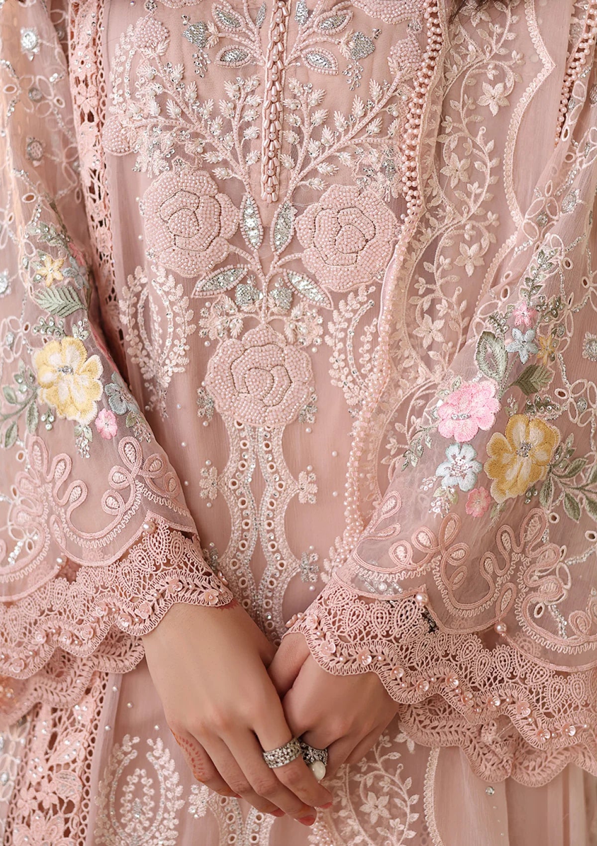 Maria B Tea Affair Embroidered Chiffon Unstitched 3Pc Suit