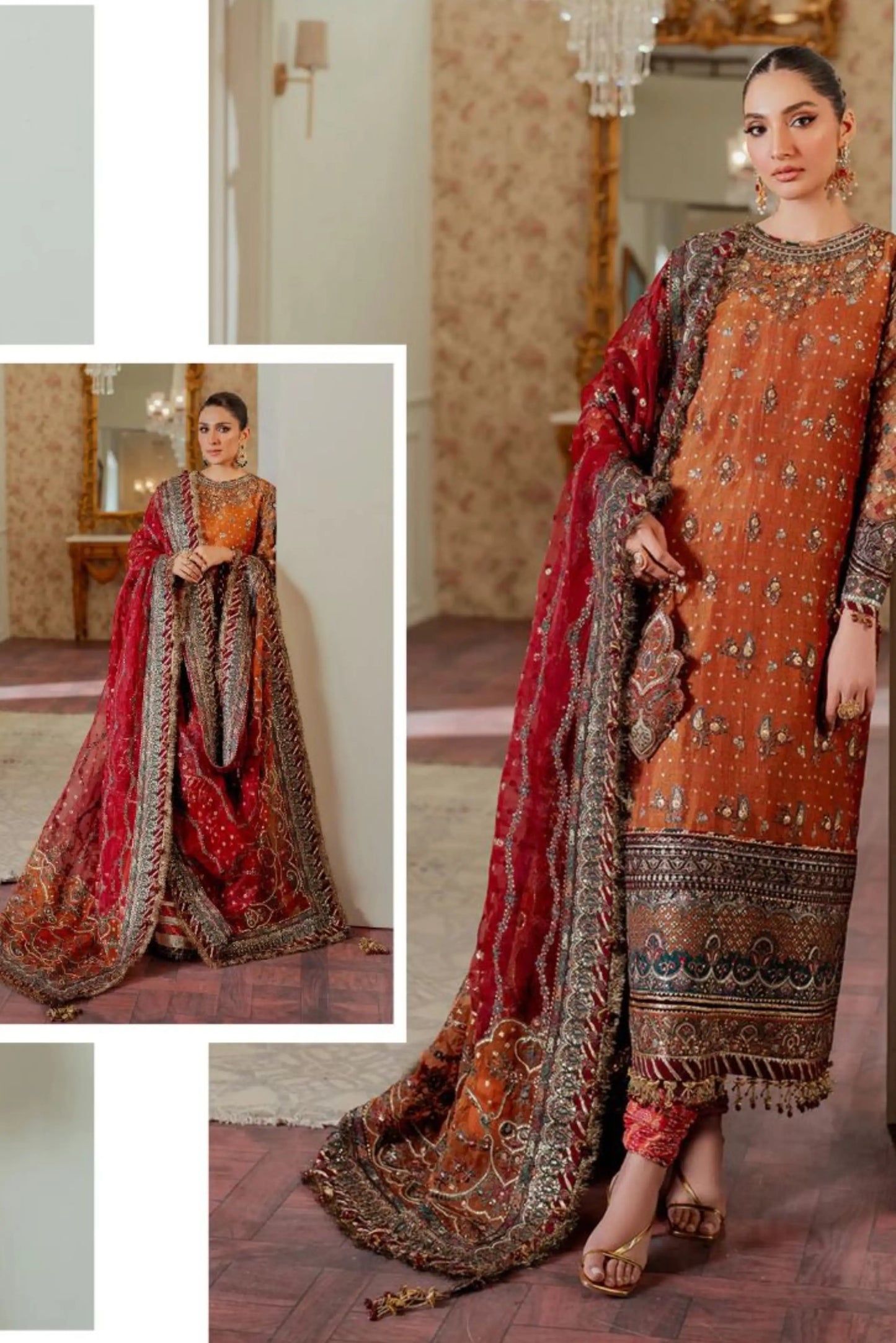 Baroque Chantelle EC-01 – Luxury 3-Piece Unstitched Zari Net Suit