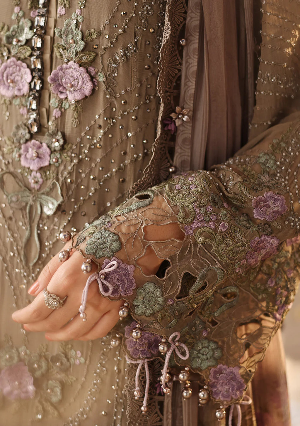 Maria B Tea Affair Embroidered Chiffon Unstitched 3Pc Suit