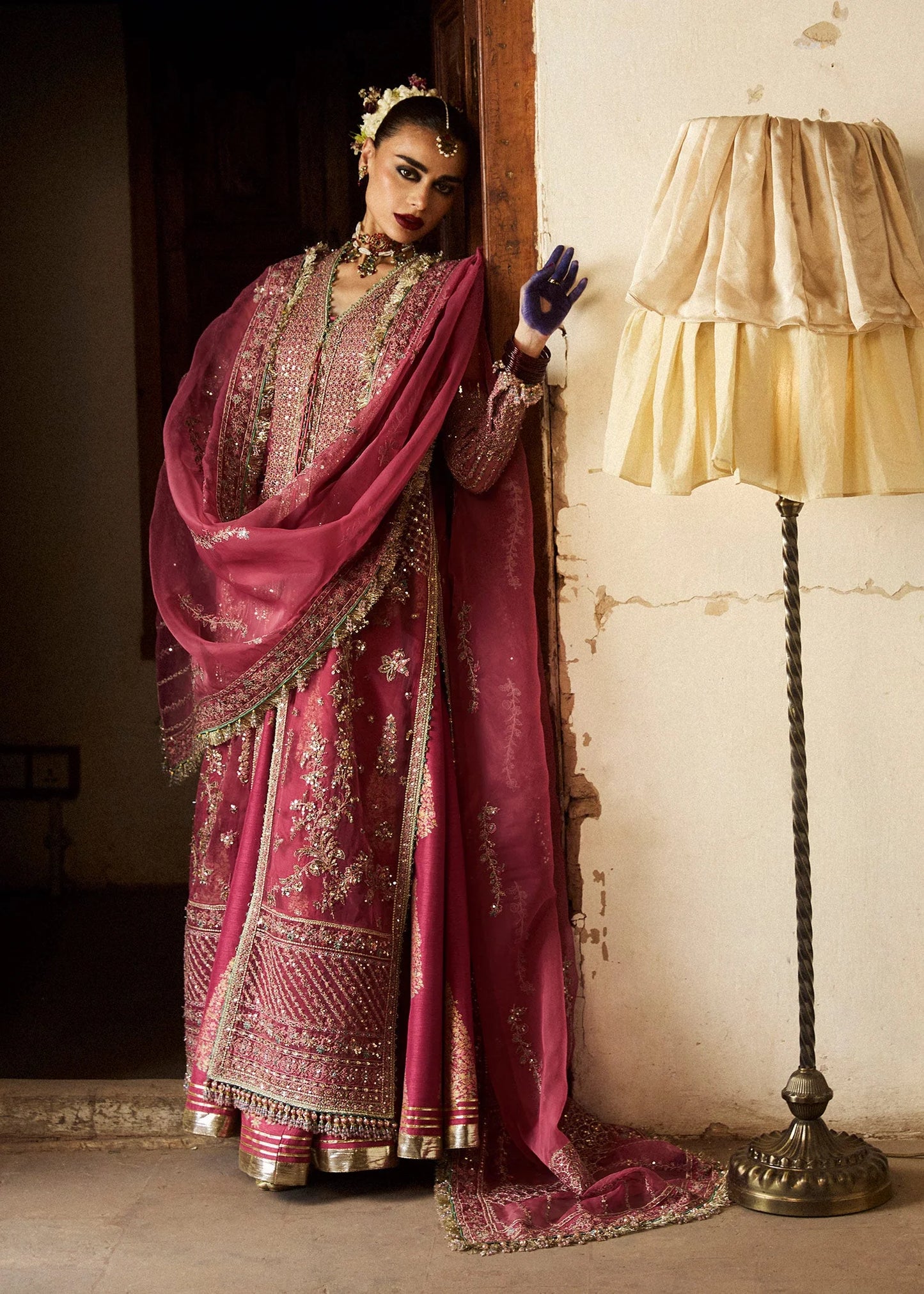 Hussain Rehar Marjani – Embroidered Organza Unstitched