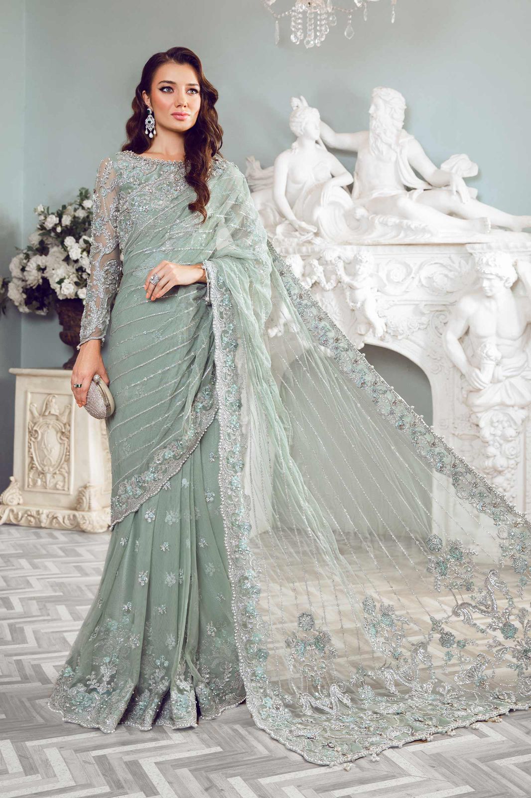 Maria B Couture – Helene Embroidered Saree
