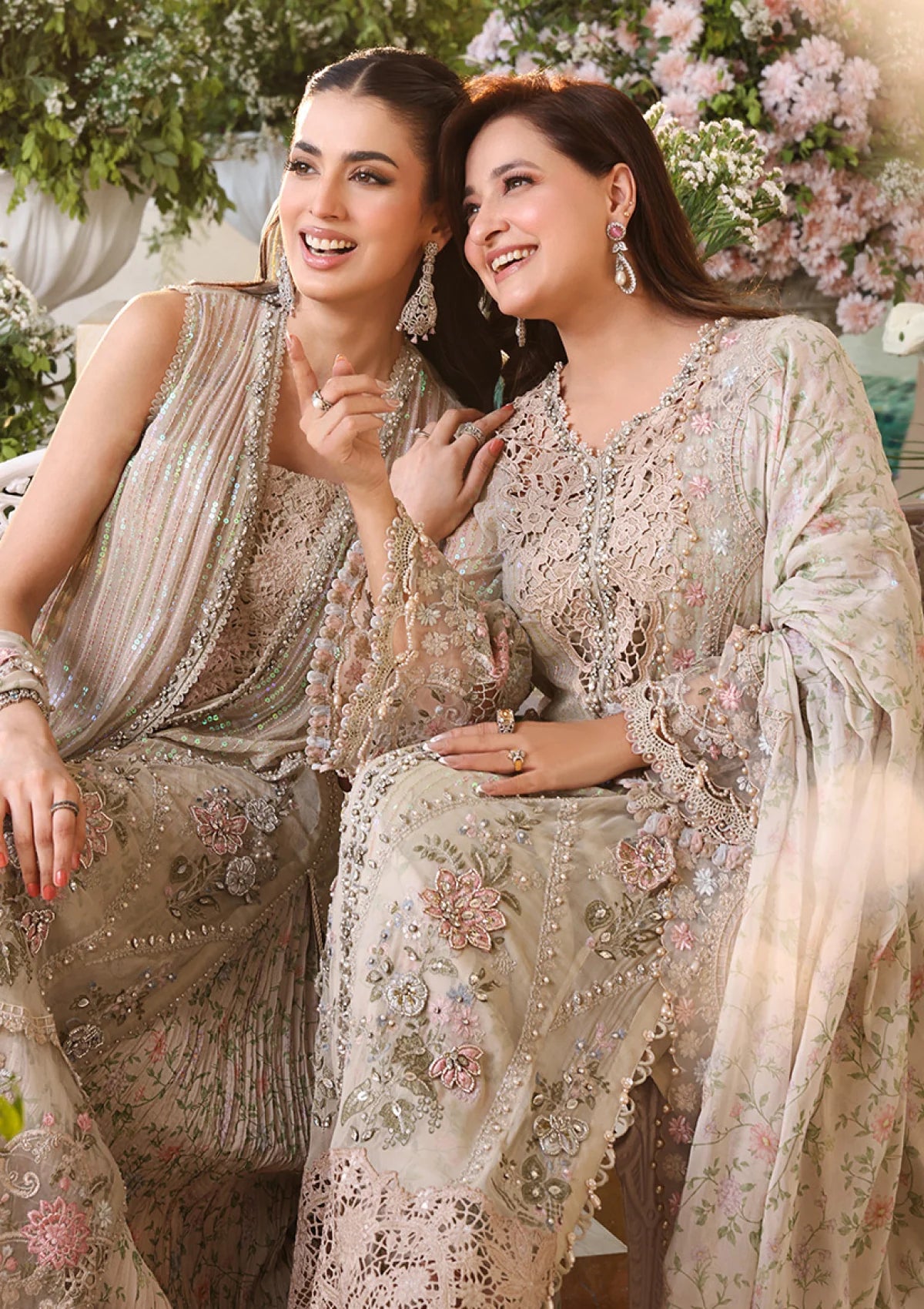 Maria B-Unstitched Embroidered Chiffon 3 Piece Suit