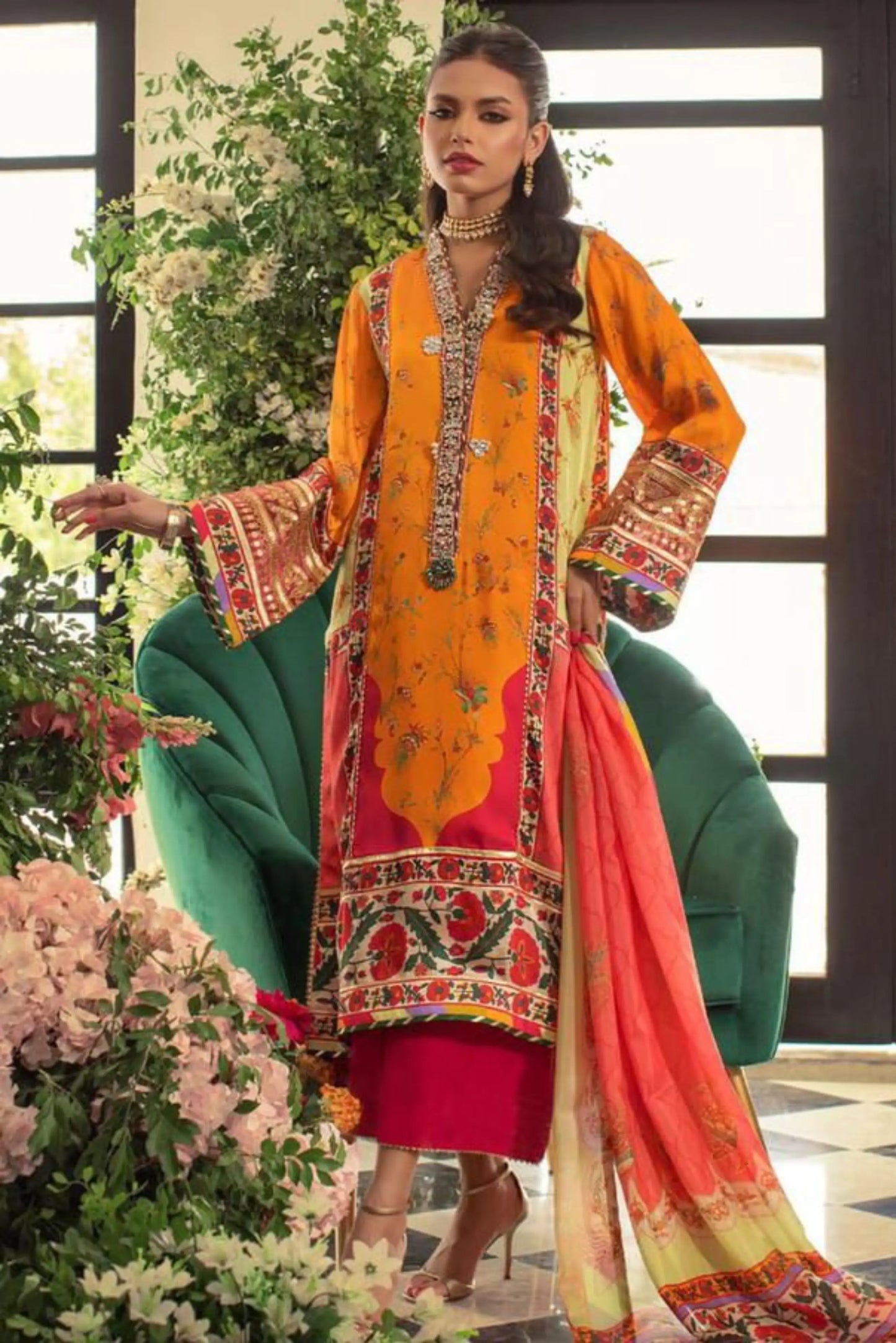 Annus Abrar Silk Multi Digital