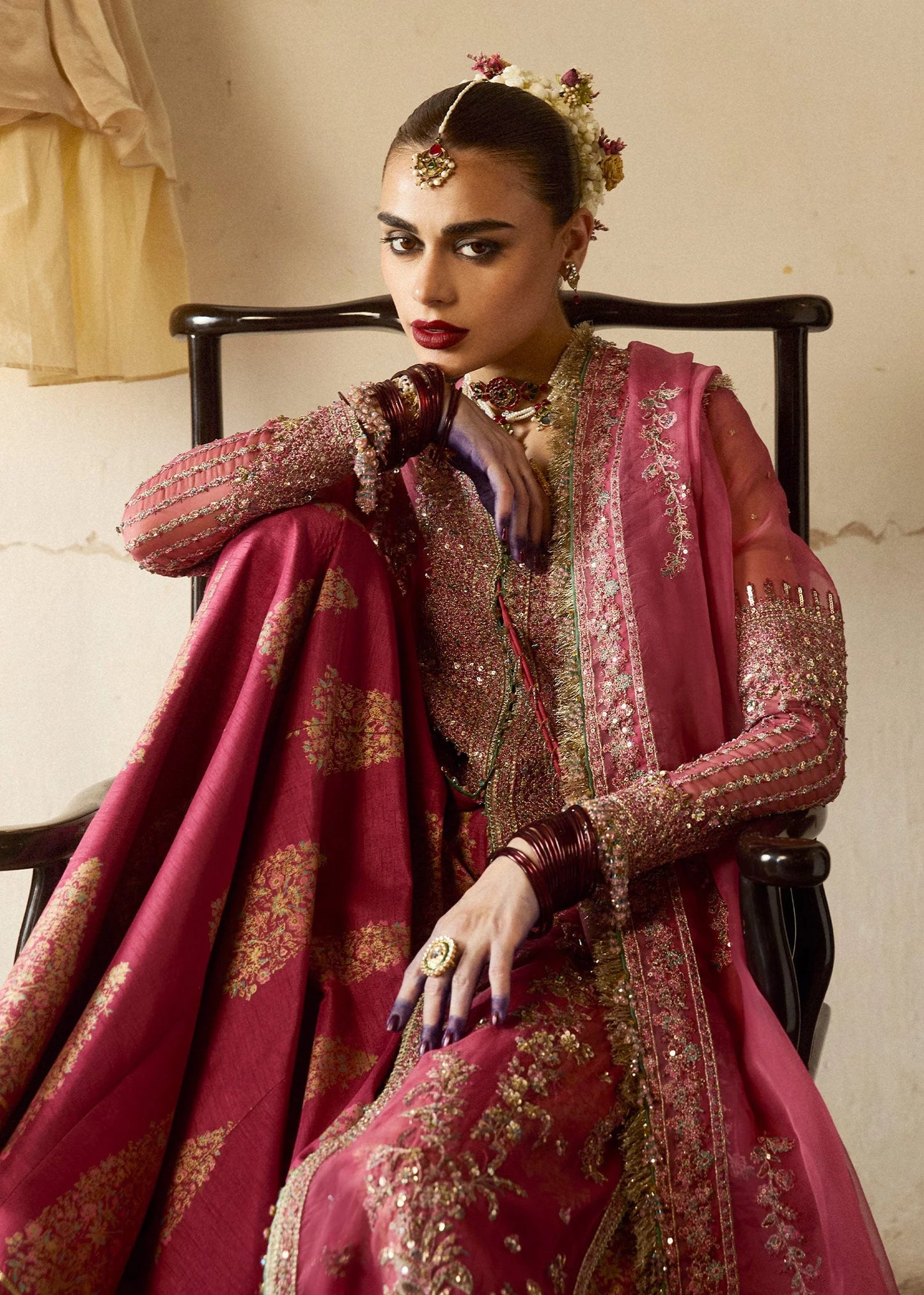 Hussain Rehar Marjani – Embroidered Organza Unstitched