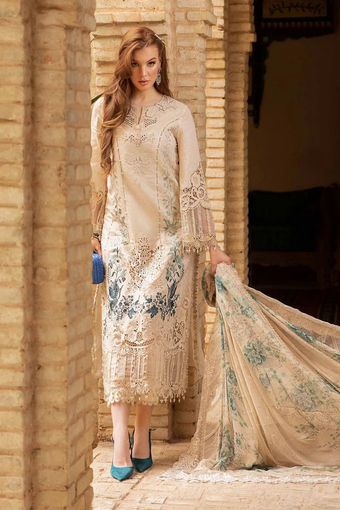 Maria.B Unstitched Embroidered Luxury Lawn 3Pc Suit