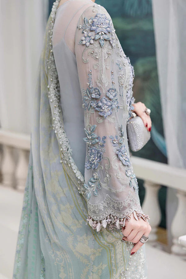 Maria B Chiffon Embroidered 3Pc Semi-Stitched Suit