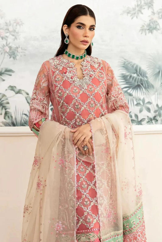 Elaf Heer ECH-10 – Luxury Embroidered Chiffon 3-Piece Unstitched Suit