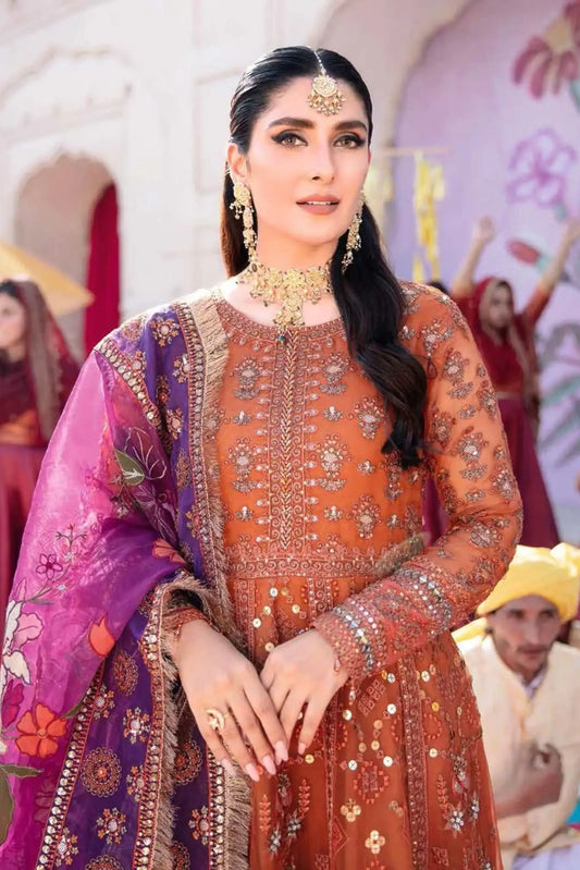 Nureh Jhoomro – Luxury Unstitched Formal 3-Piece Suit | NL-36 Naubahar