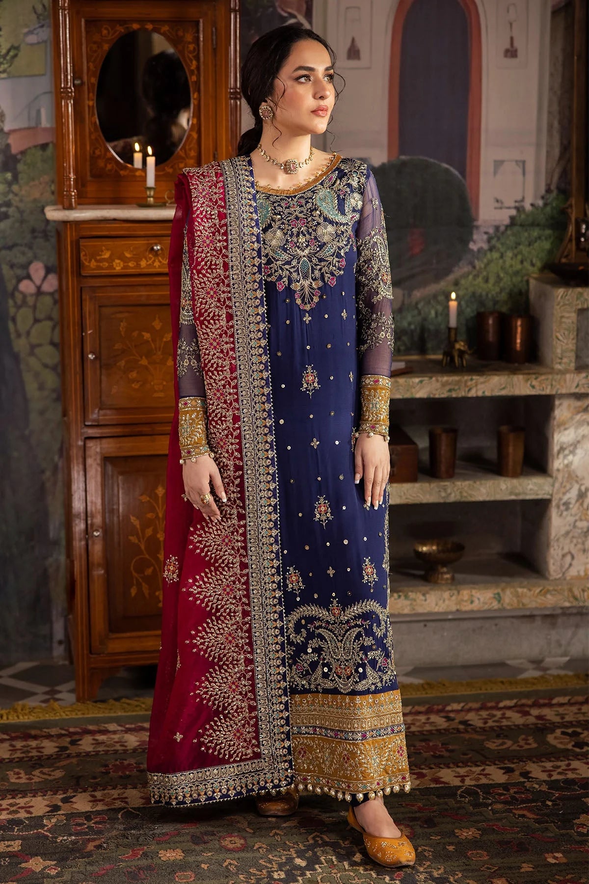Nureh Alfaaz-Embroidered Unstitched 3 Pcs Suit