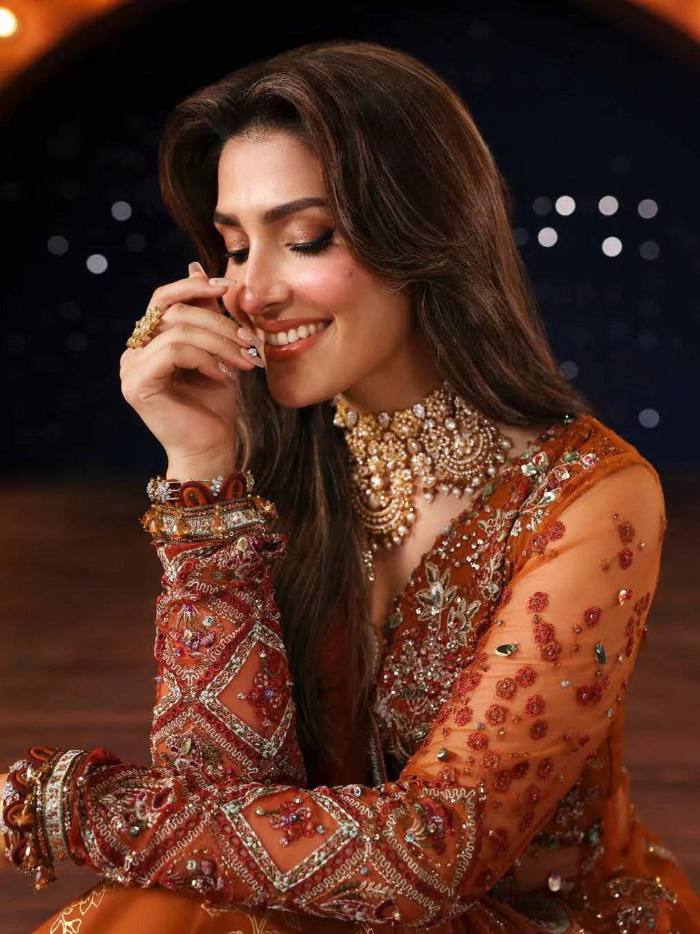 Nureh Jhoomro Hand Embellished Embroidered Net Unstitched 3Pc