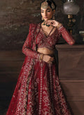 Afrozeh Embroidered Net Unstitched 3 Piece Suit