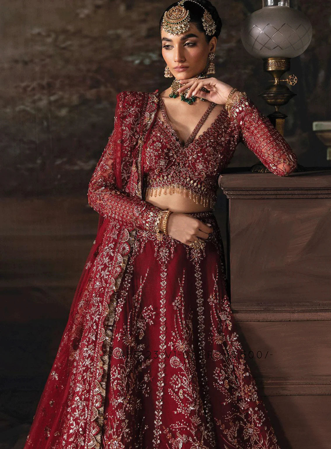 Afrozeh Embroidered Net Unstitched 3 Piece Suit