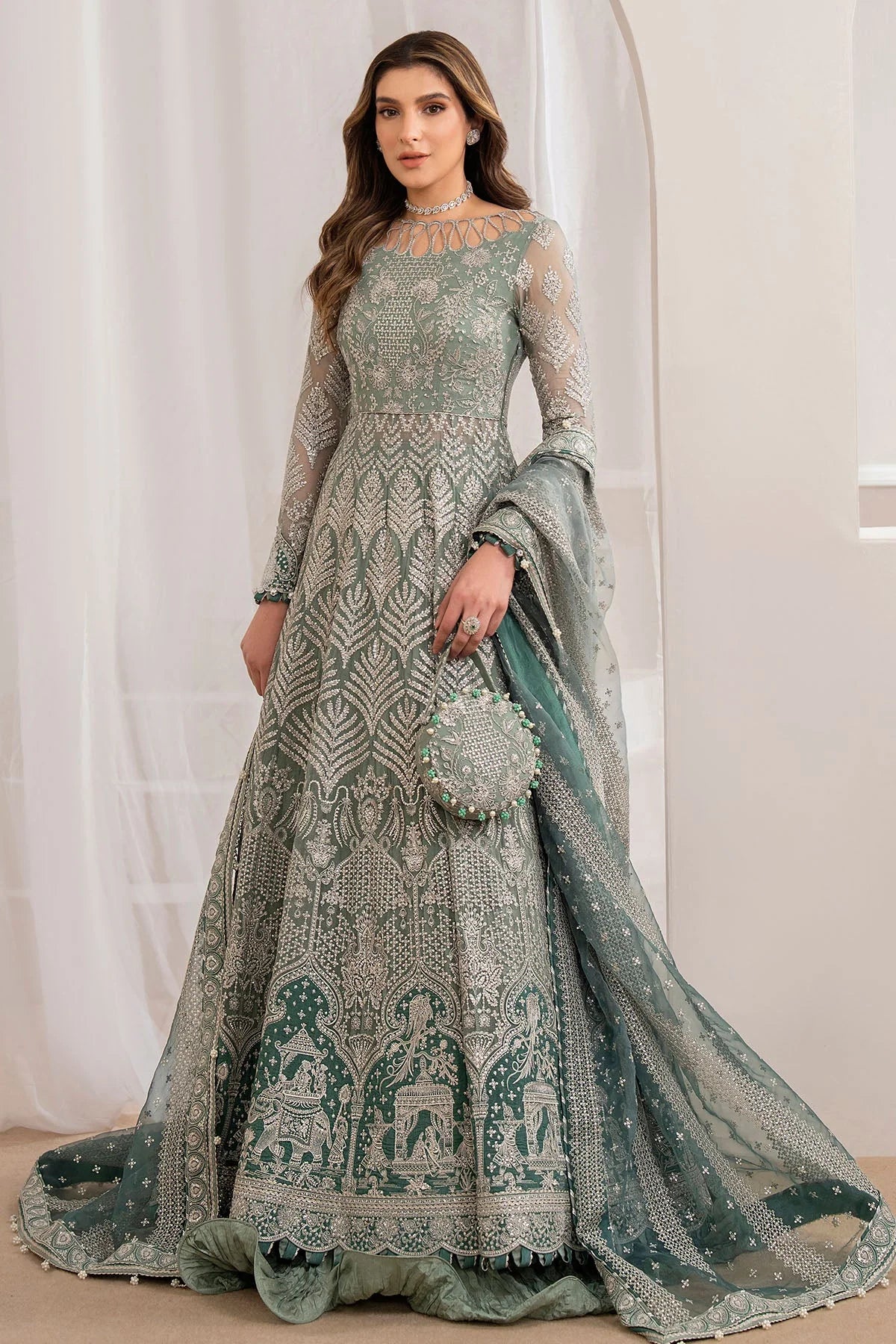 Jazmin - Embroidered Chiffon Unstitched 3Pc Suit