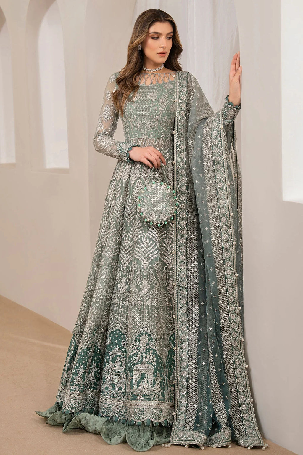 Jazmin - Embroidered Chiffon Unstitched 3Pc Suit