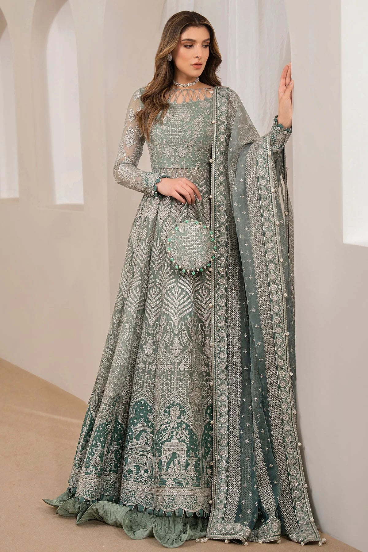 Jazmin - Embroidered Chiffon Unstitched 3Pc Suit