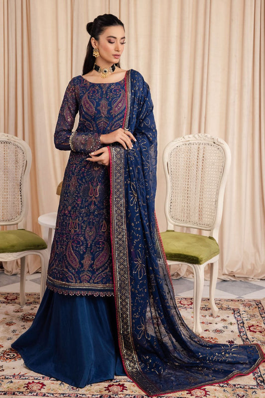 Iznik Chinon Chiffon 2024 – CC-34 Ashah | Luxury 3-Piece Unstitched Suit