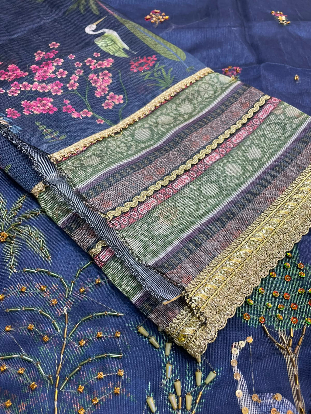 Noor by Saadia Asad Embroidered Cotton Net Unstitched 3Pc Suit