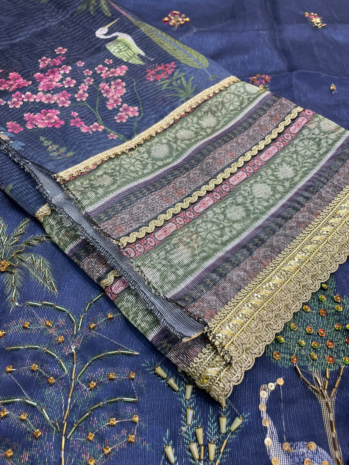 Noor by Saadia Asad Embroidered Cotton Net Unstitched 3Pc Suit