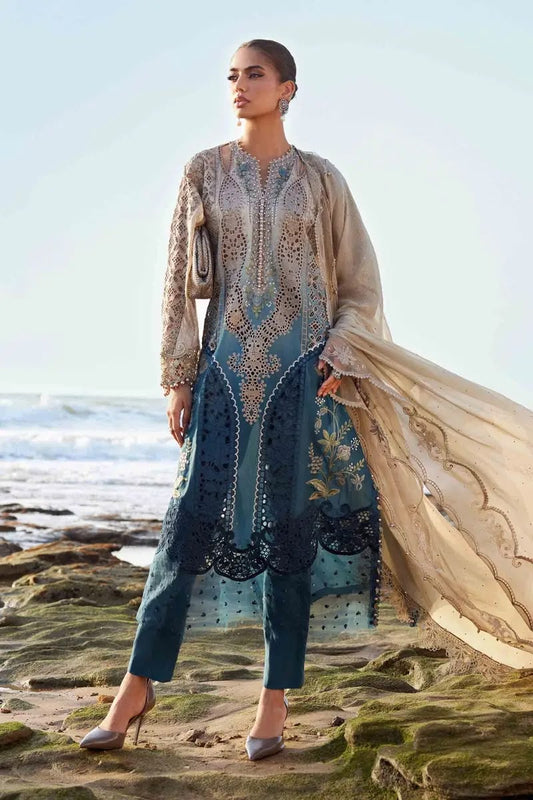 Maria.B Embroidered Lawn Unstitched 3Pc Suit