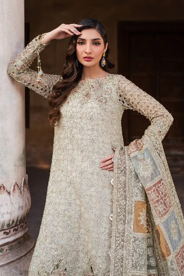Iznik Organza hand Embellished & Embroidered 3 Piece Dress