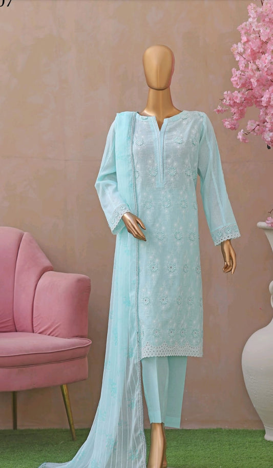 3d Floral Embroidery Lawn -01