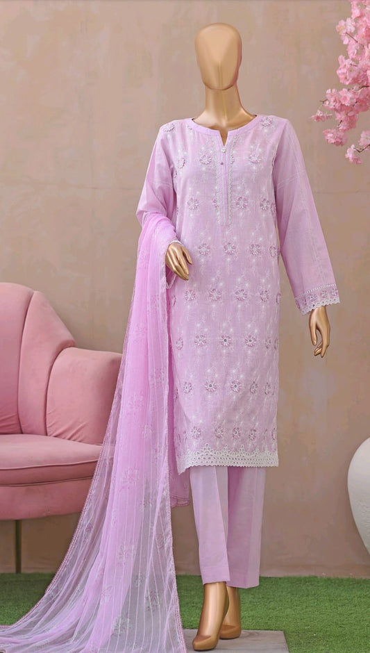 3d Floral Embroidery Lawn -04