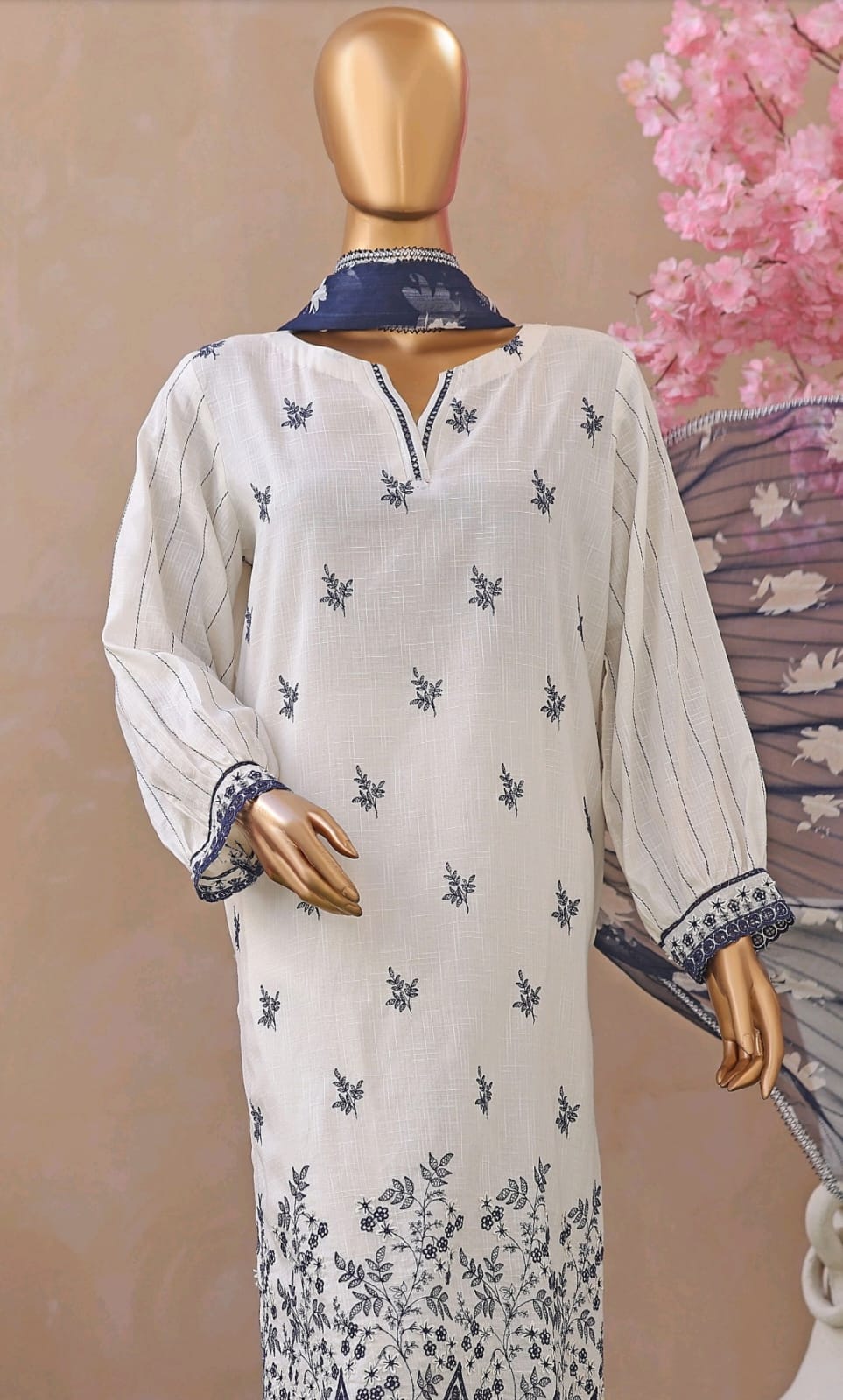 3d Floral Embroidery Lawn -06