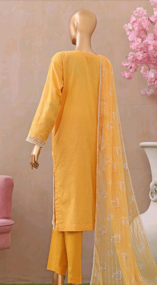 3d Floral Embroidery Lawn -07