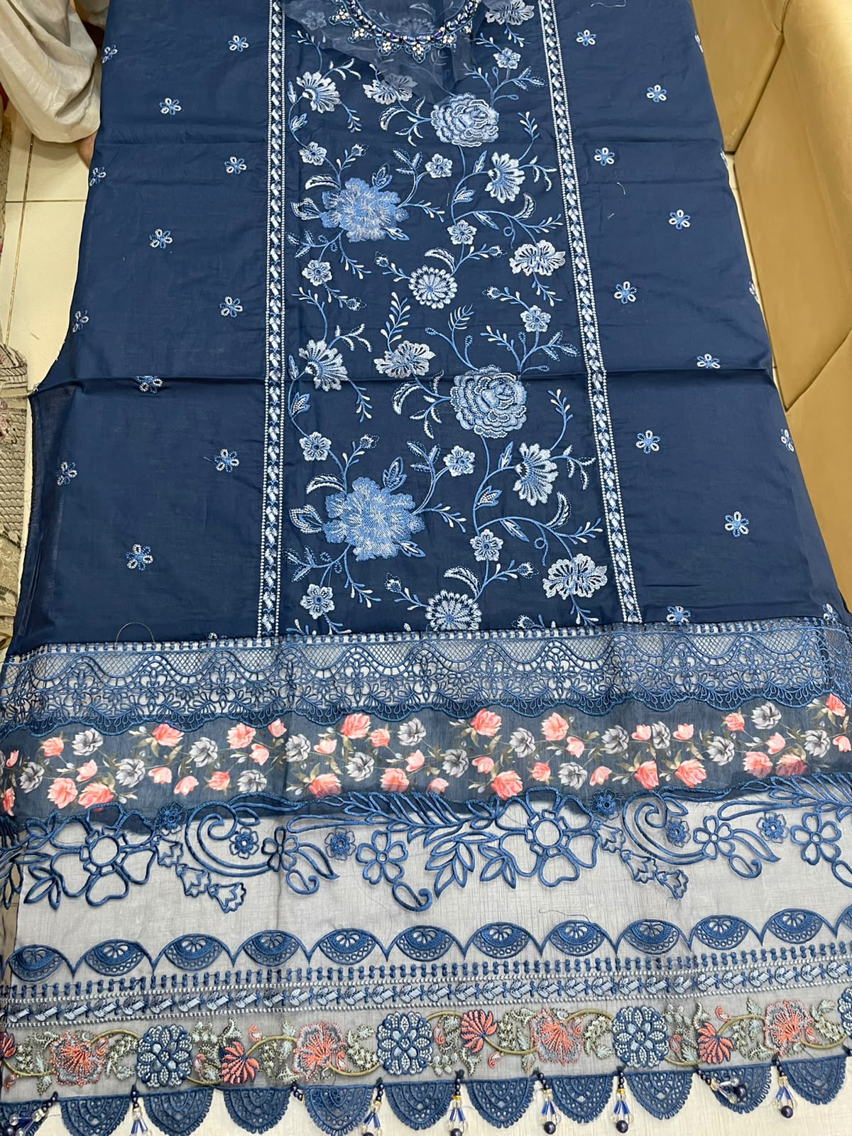 Elaf Blue Luxury Lawn Collection