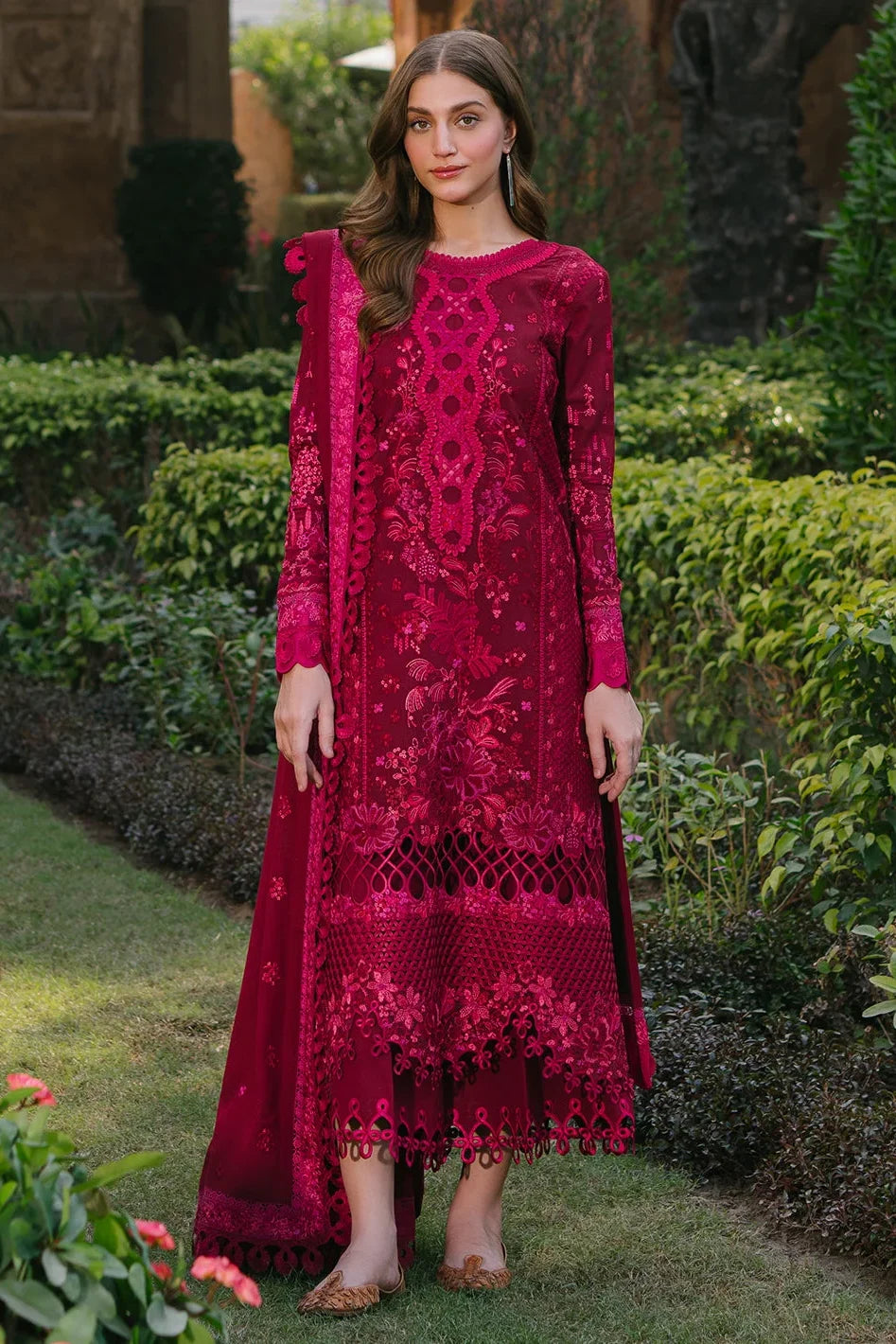 Bin Ilyas Maroon Party Wear Collection