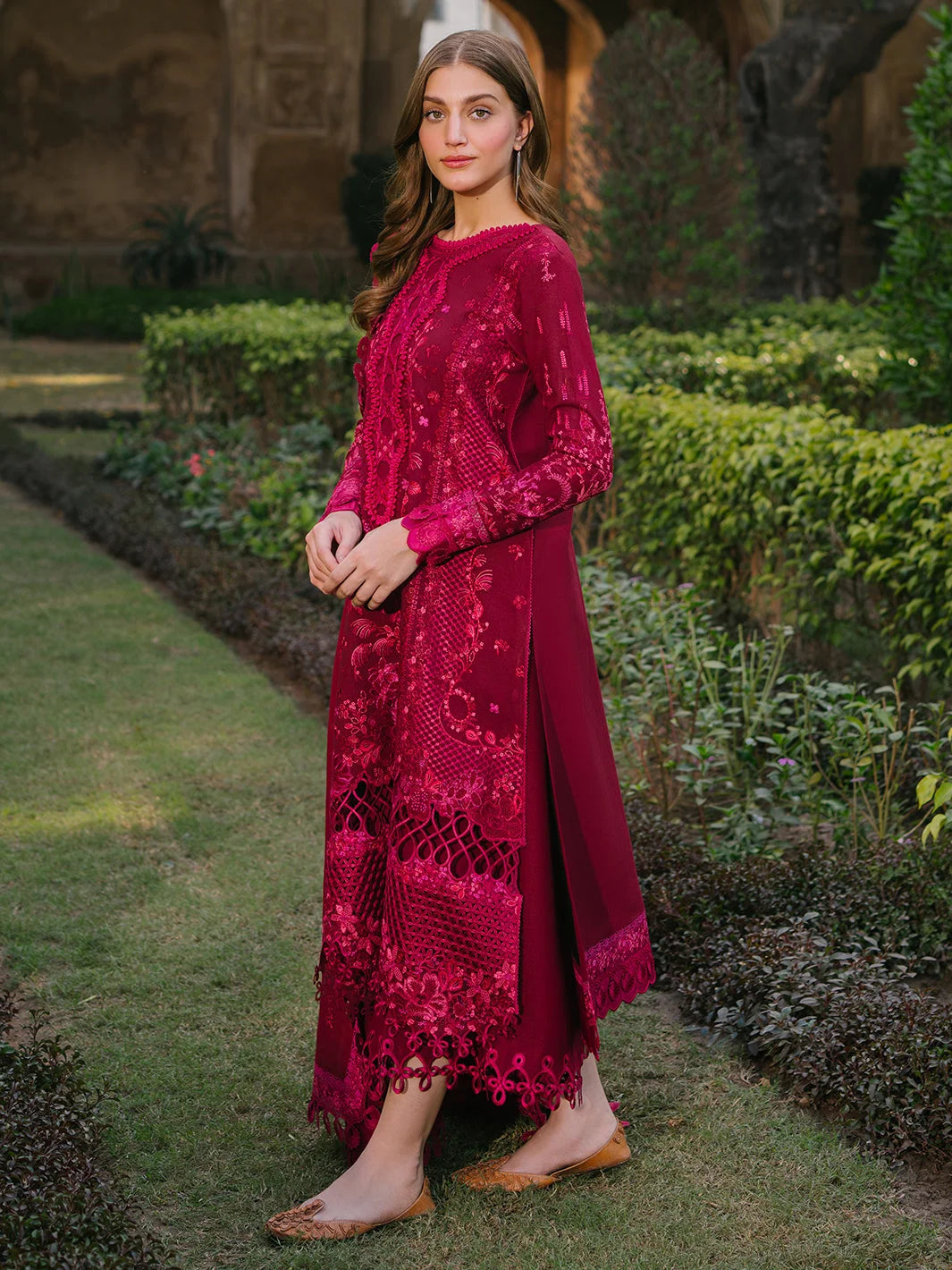 Bin Ilyas Maroon Party Wear Collection