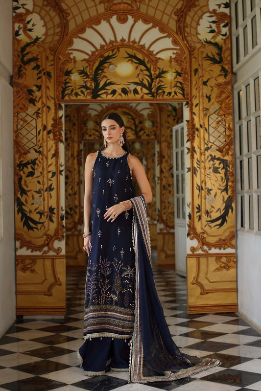 Noor by Saadia Asad Embroidered Cotton Net Unstitched 3Pc Suit