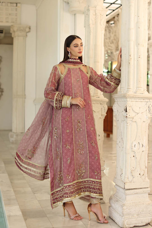 Noor by Saadia Asad Embroidered Cotton Net Unstitched 3Pc