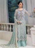 Maria B Chiffon Embroidered 3Pc Semi-Stitched Suit